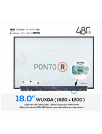 Lcd display para 18.0" WUXGA (1920X1200) 40 PINS 480HZ SEM SUPORTES